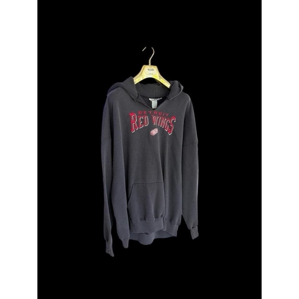 Vintage 90's Detroit Red Wings Sz XXL Nutmeg Mills Hoodie Faded Distressed